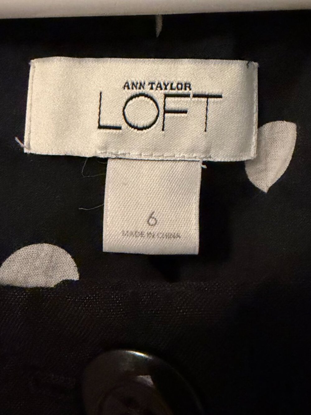 Ann Taylor Loft vintage belted button up blouse linen blend classic size 6 - Picture 9 of 10